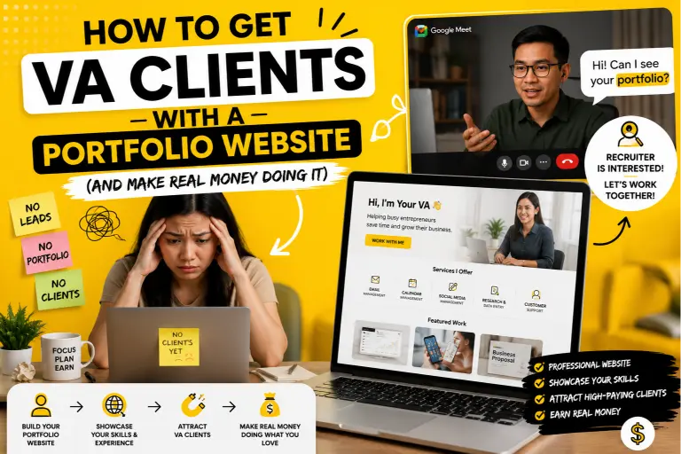 Blog 3 How to Get VA Clients With a Portfolio Website (And Make Real Money Doing It)